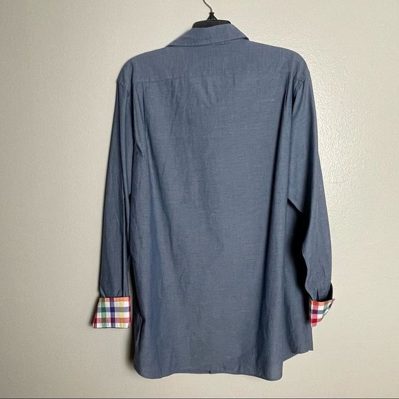 Daniel Cremieux Slim Fit Button Down Shirt with Contrasting Cuffs - Picture 6 of 8